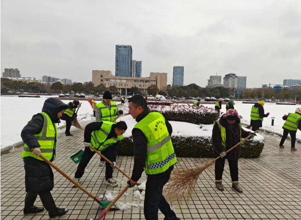 盐都园林公司全力应对降雪，保障城市安全！